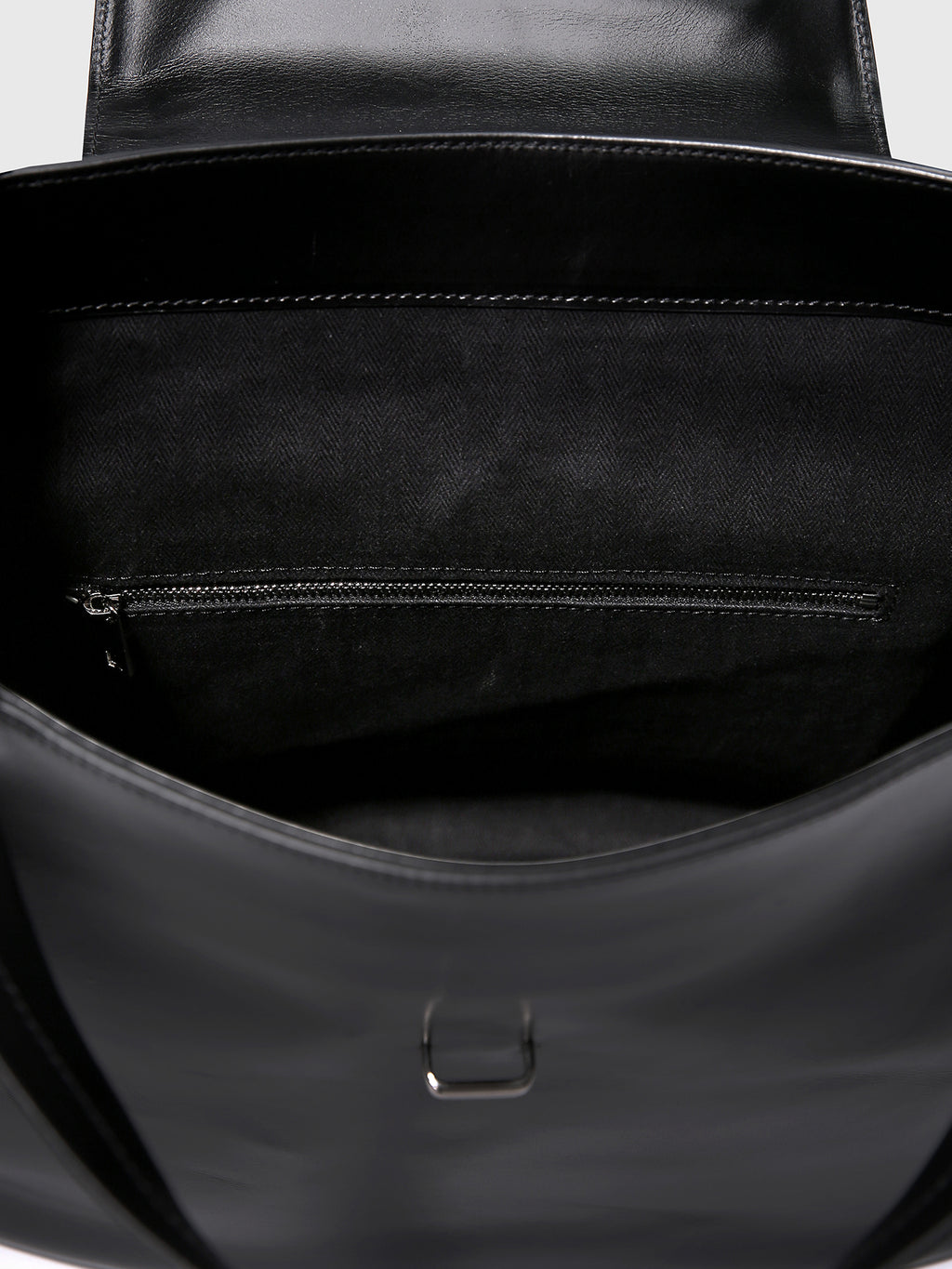 OIL PULL UP LEATHER HOBO BAG_ BLACK