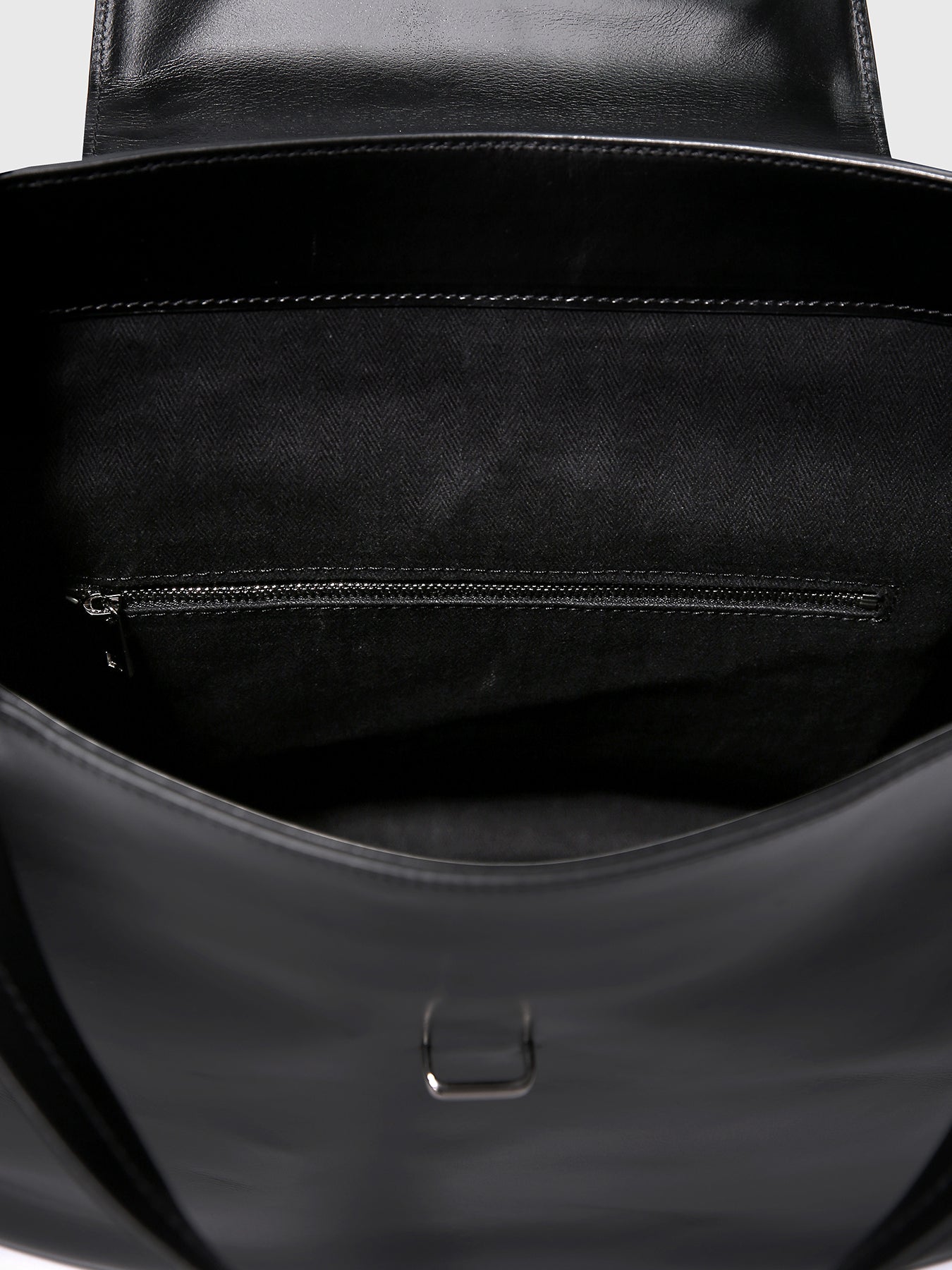 OIL PULL UP LEATHER HOBO BAG_ BLACK