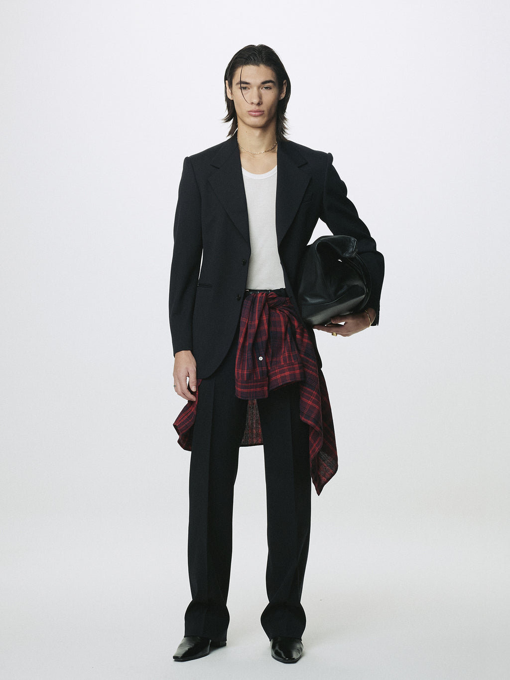 WOOL TAILORED STRAIGHT TROUSERS_ MIDNIGHT