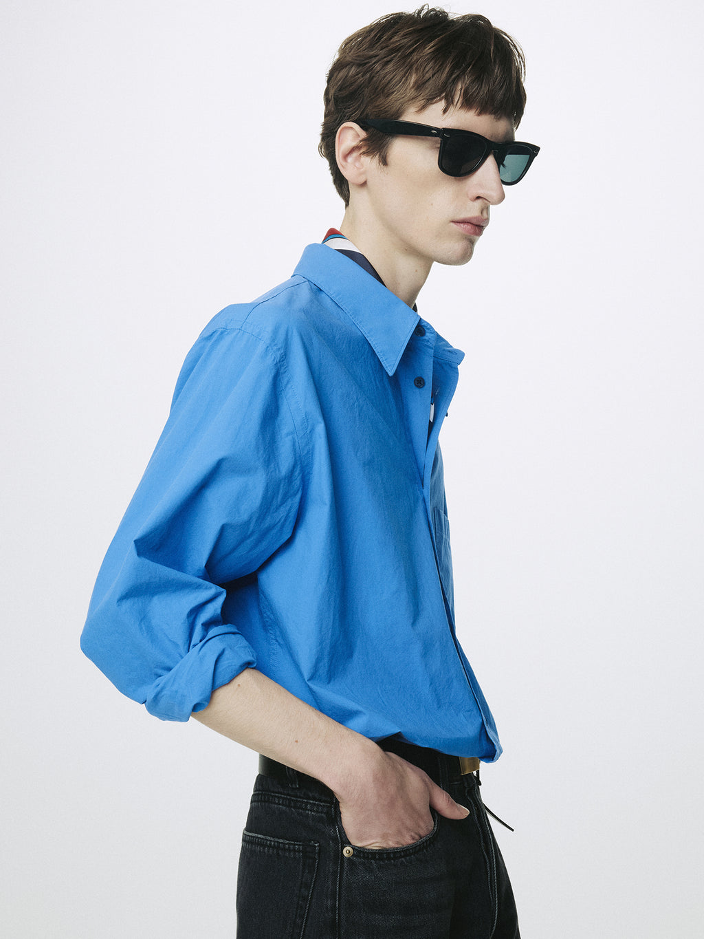WASHED COTTON SHIRT_ CELTIC BLUE