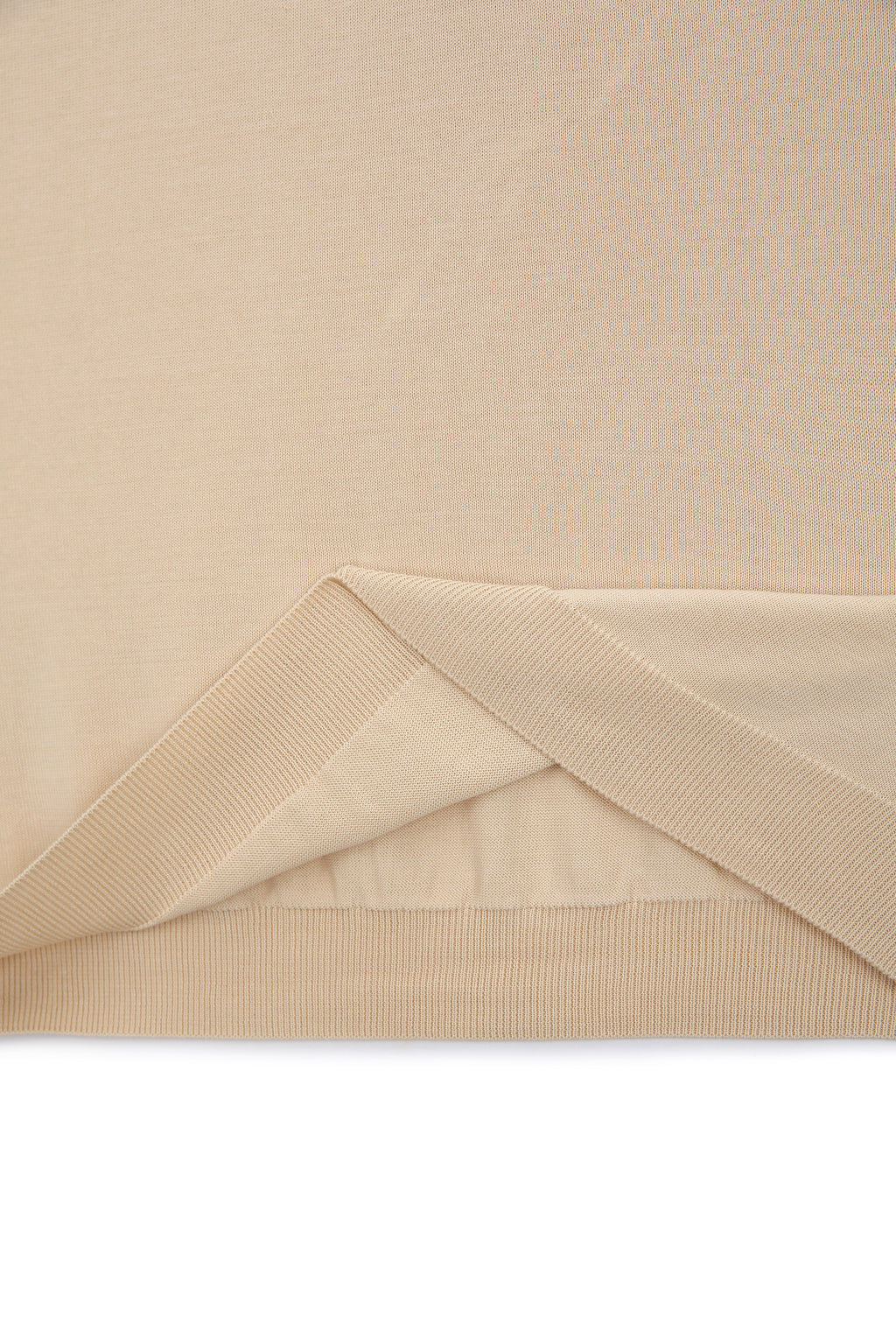Silk Tencel High Guage Polo Knit_ Royal Beige