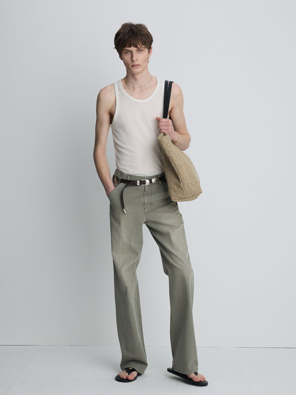 SILK LYOCELL RIB TANK TOP (JAPANESE FABRIC) _ WHITE
