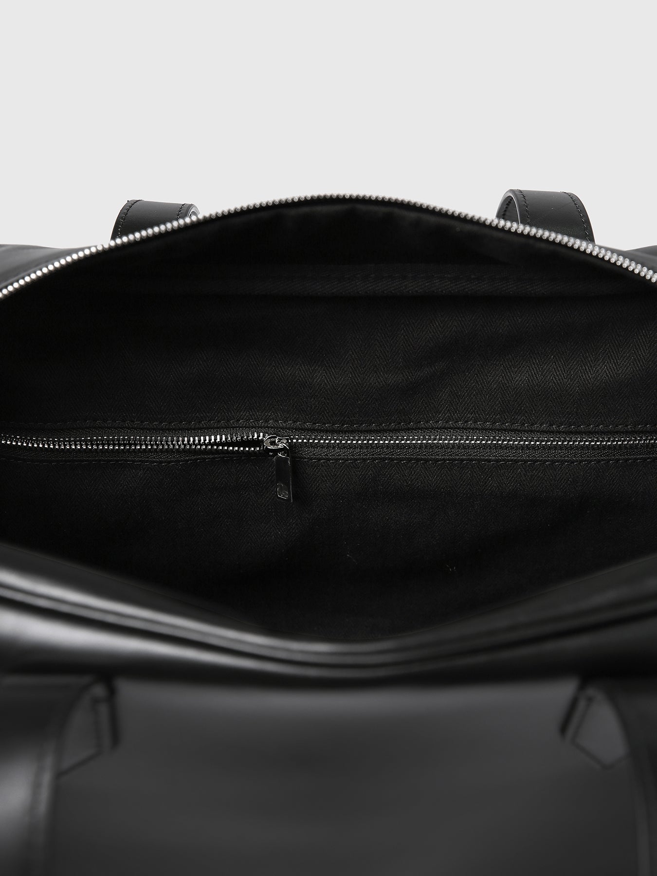 SOFT LEATHER SQUARE VALISE BAG_ BLACK