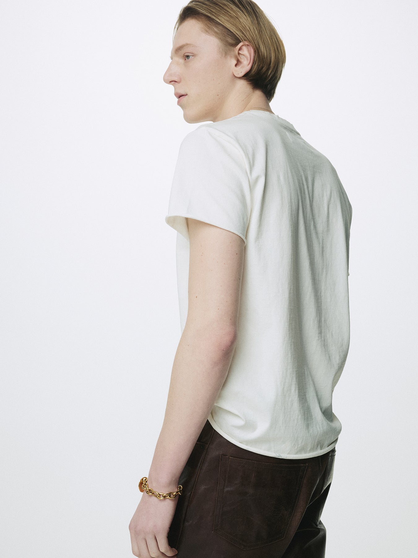 GARMENT DYED RAW EDGE T-SHIRT_ SALT PIGMENT