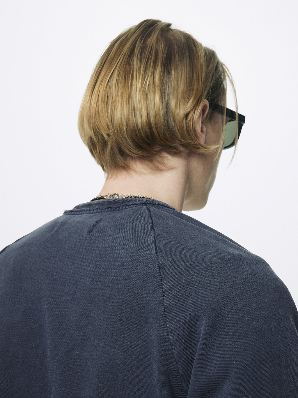 GARMENT DYED ZIP SWEATSHIRT_ FADED NAVY