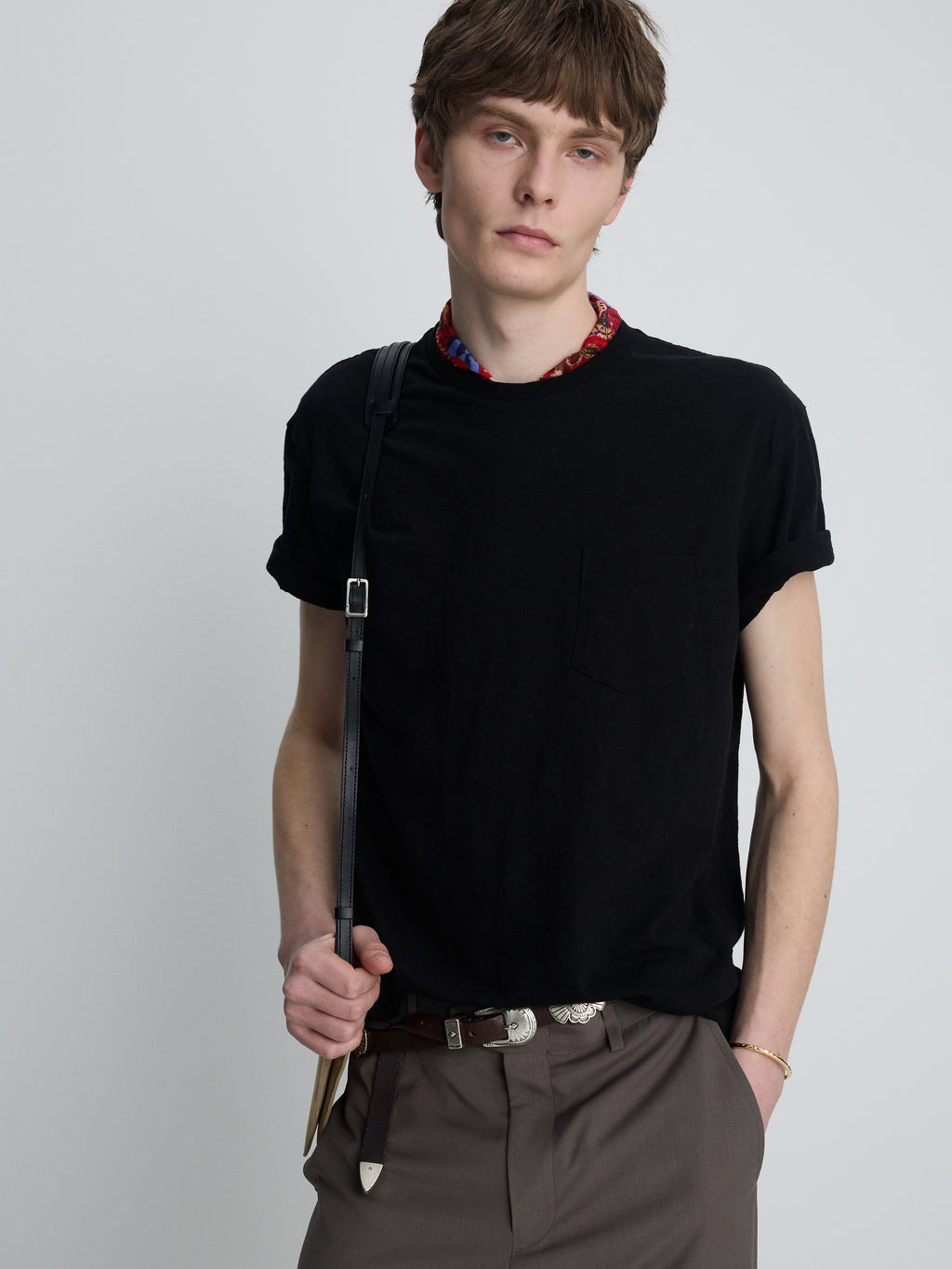 SOFT SLUB JERSEY POCKET T-SHIRT_ BLACK