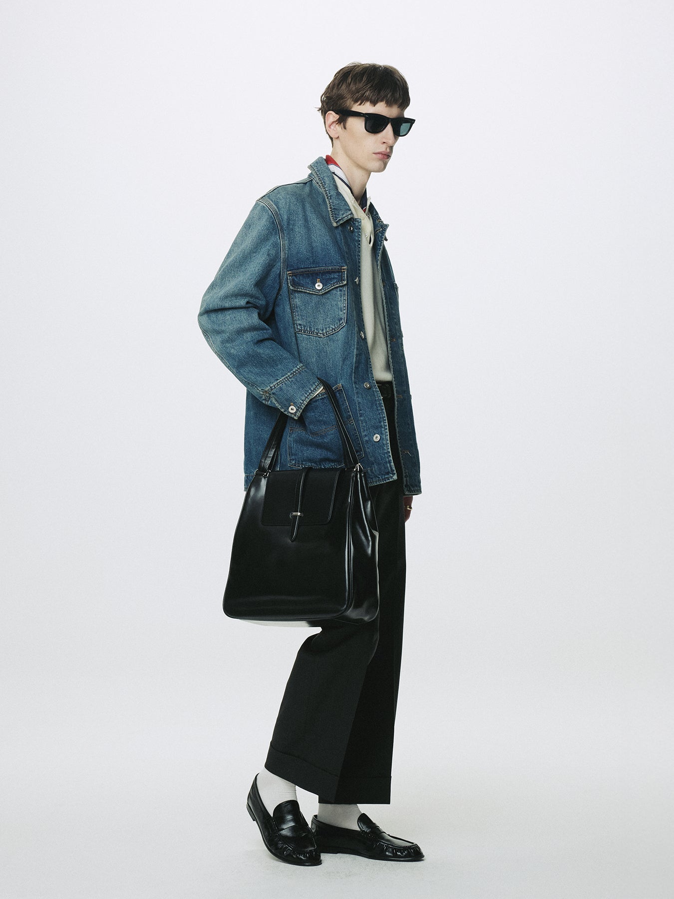 WOOL CUFFED TROUSERS_ CHARCOAL