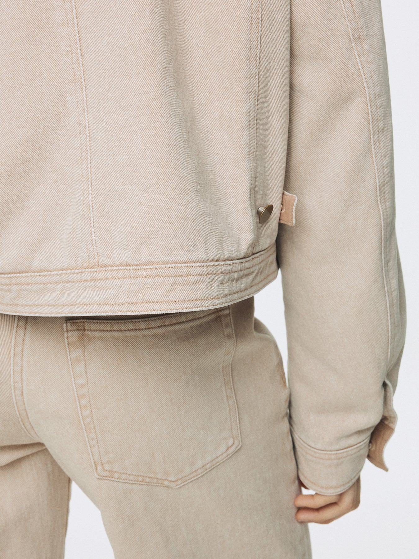 (W) CROPPED WORK JACKET_ WASHED BEIGE