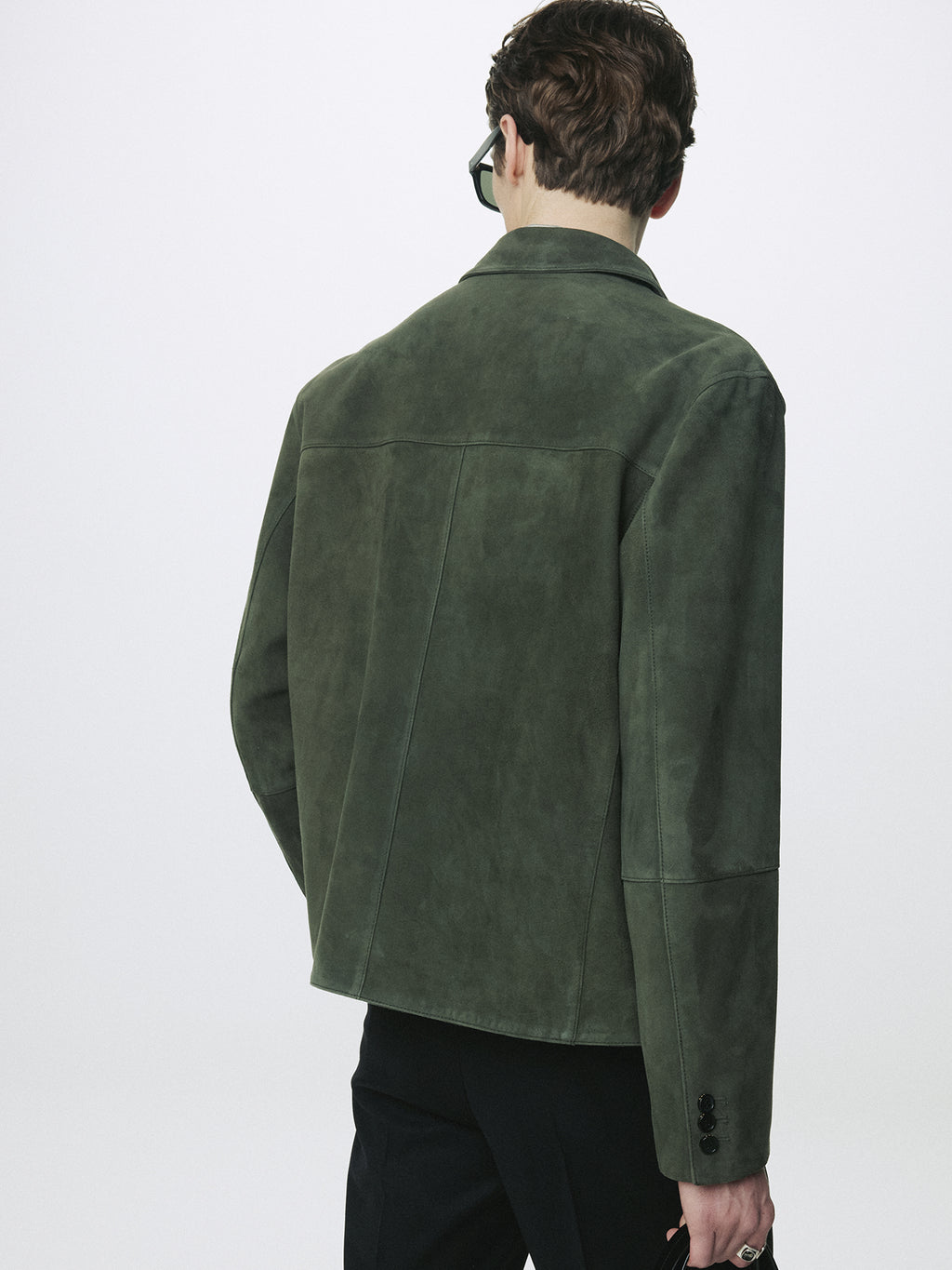 GOAT SUEDE CHORE JACKET_ FADED GREEN
