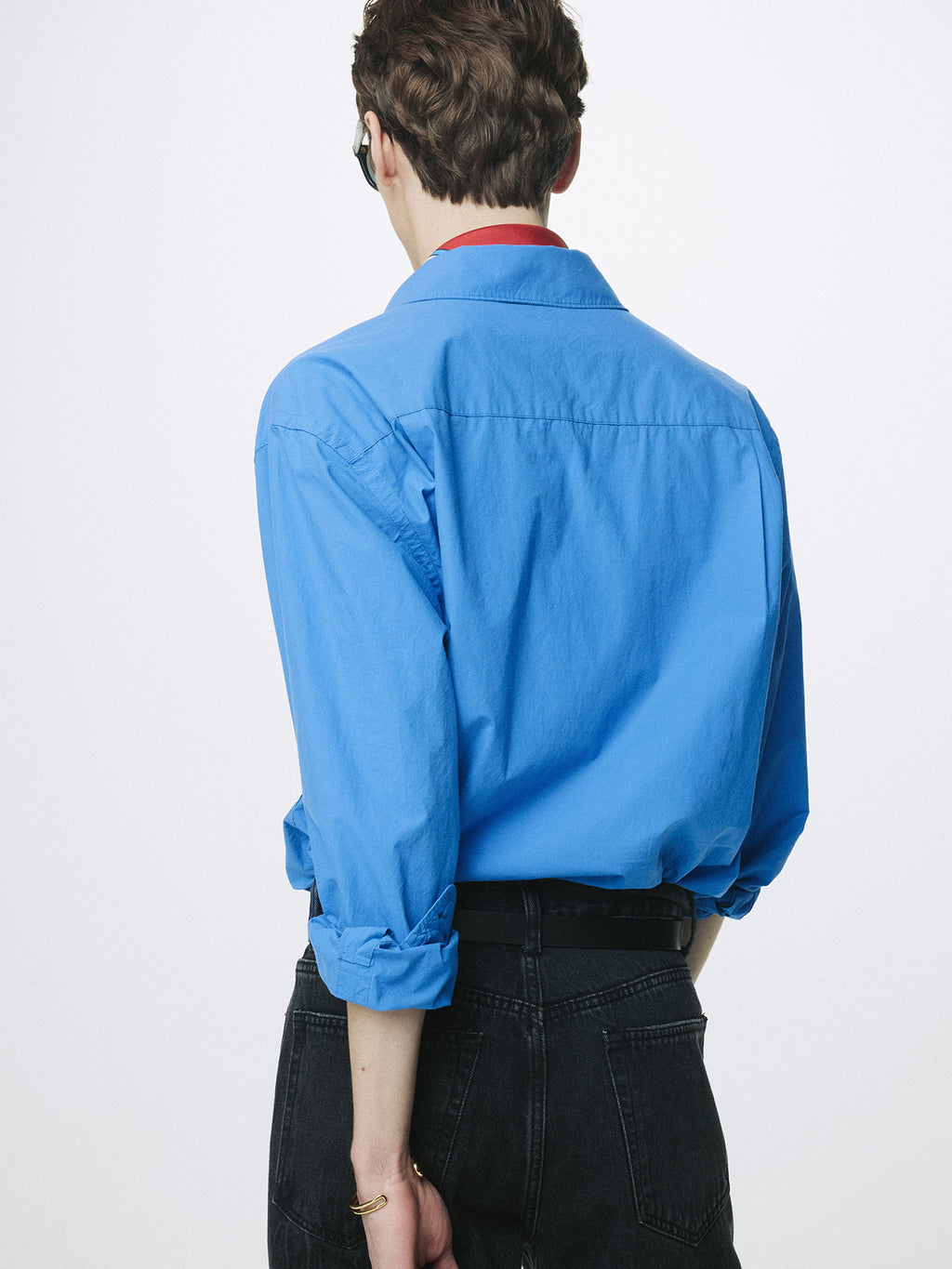 WASHED COTTON SHIRT_ CELTIC BLUE