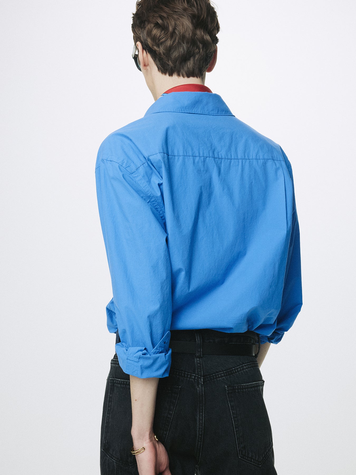 WASHED COTTON SHIRT_ CELTIC BLUE