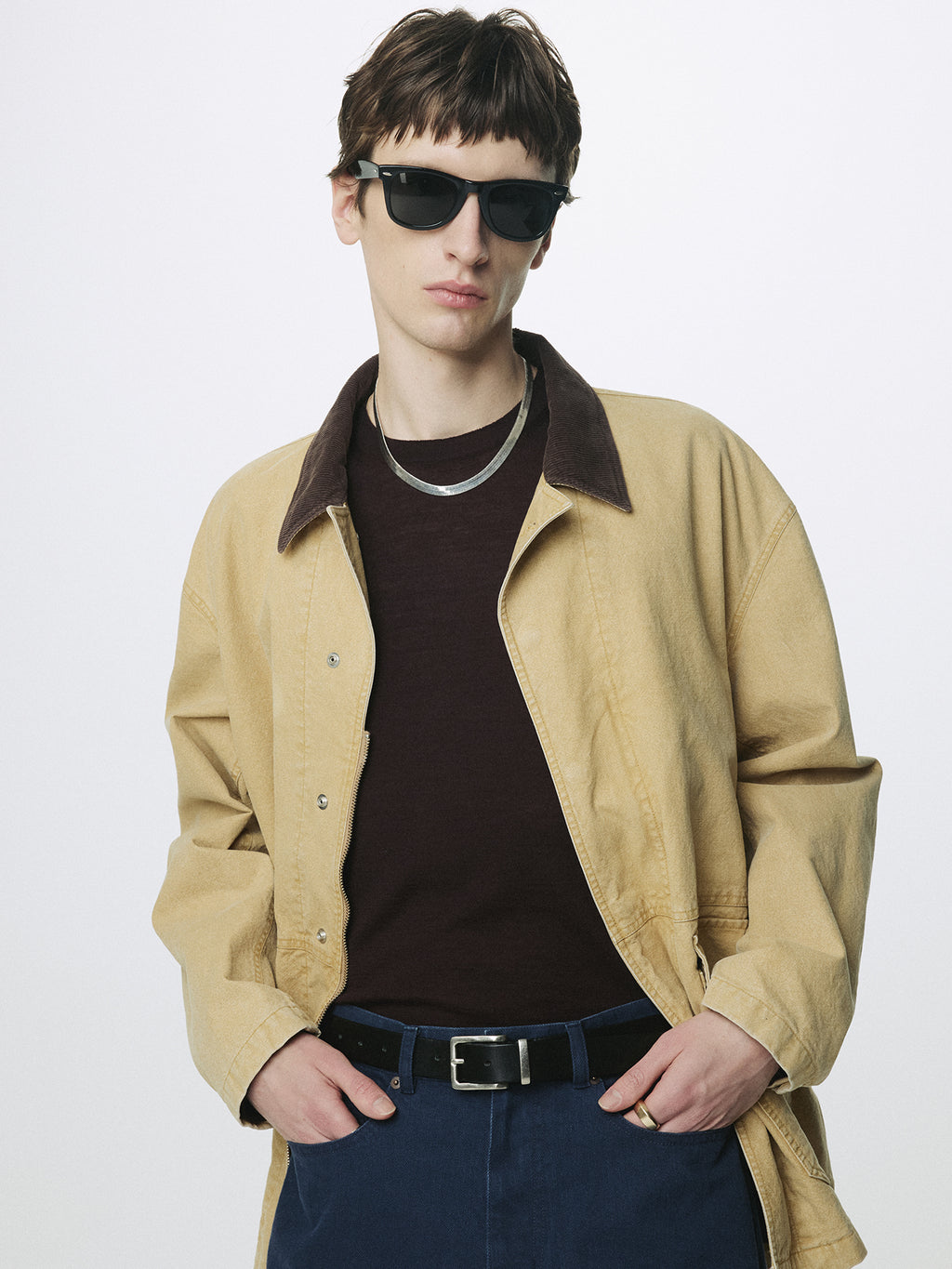 GARMENT WASHED BARN JACKET_ FADED BEIGE