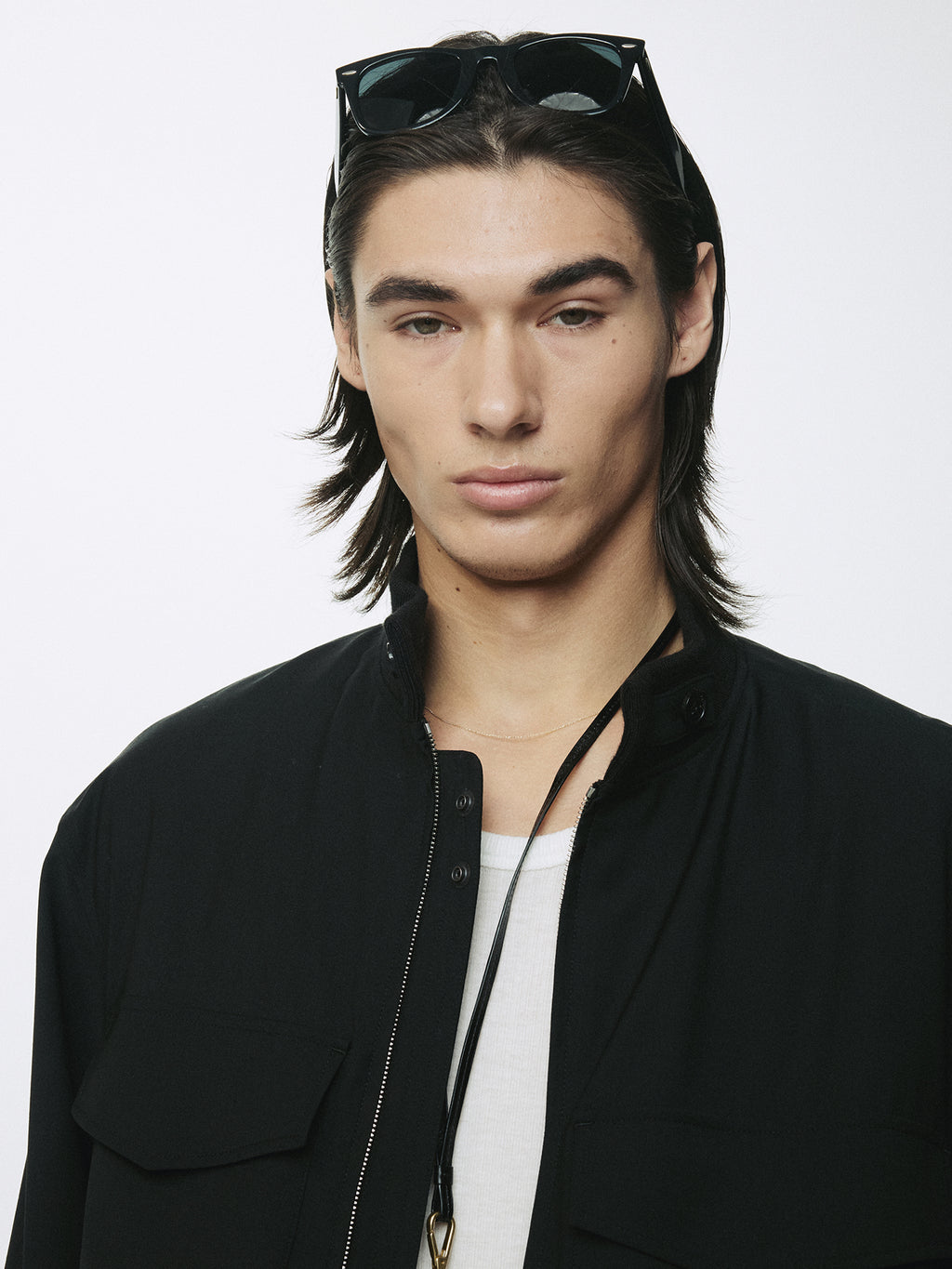 LIGHT WOOL WEB JACKET_ BLACK