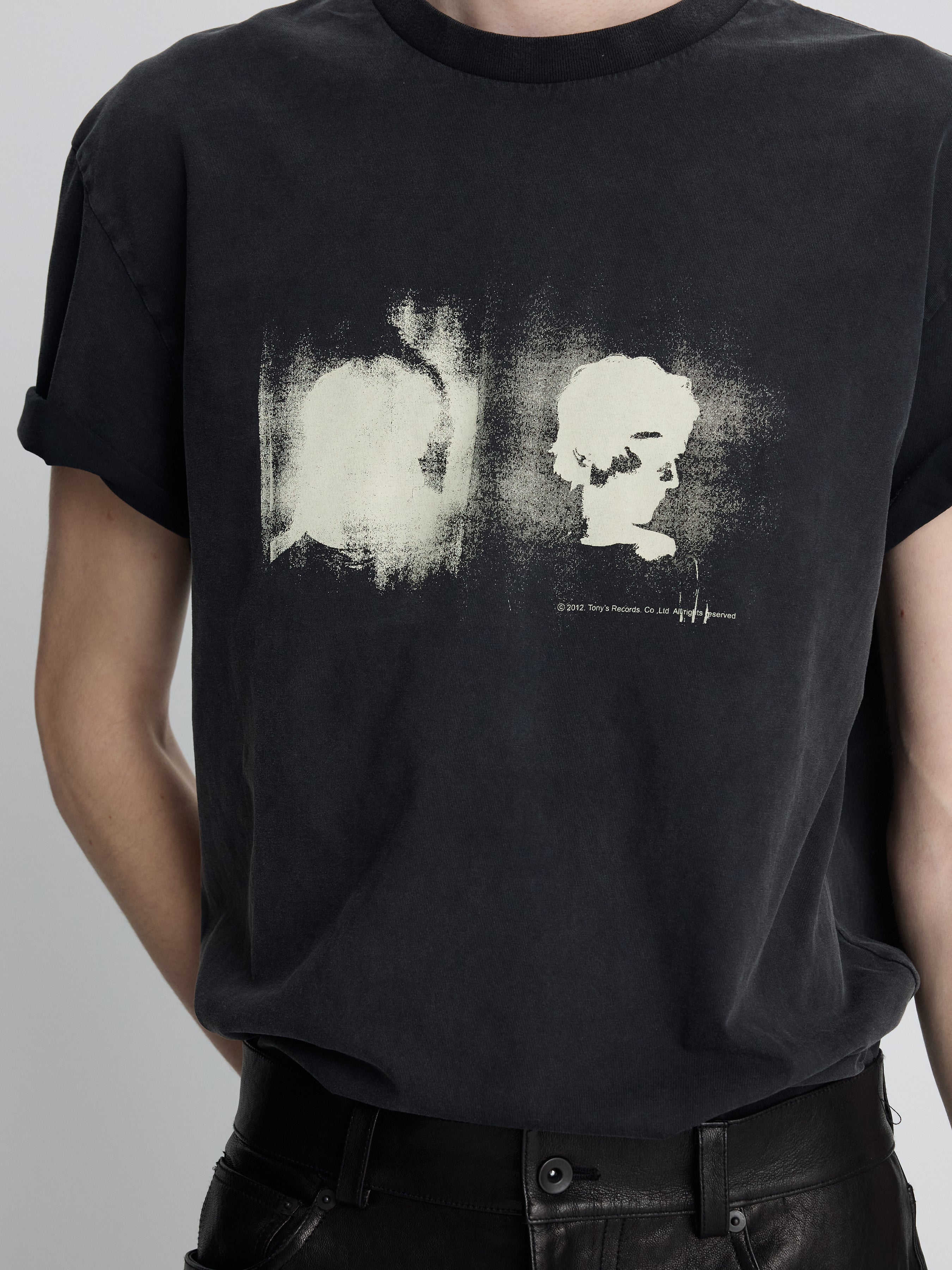 GARMENT DYED PROFILED T-SHIRT_ FADED BLACK