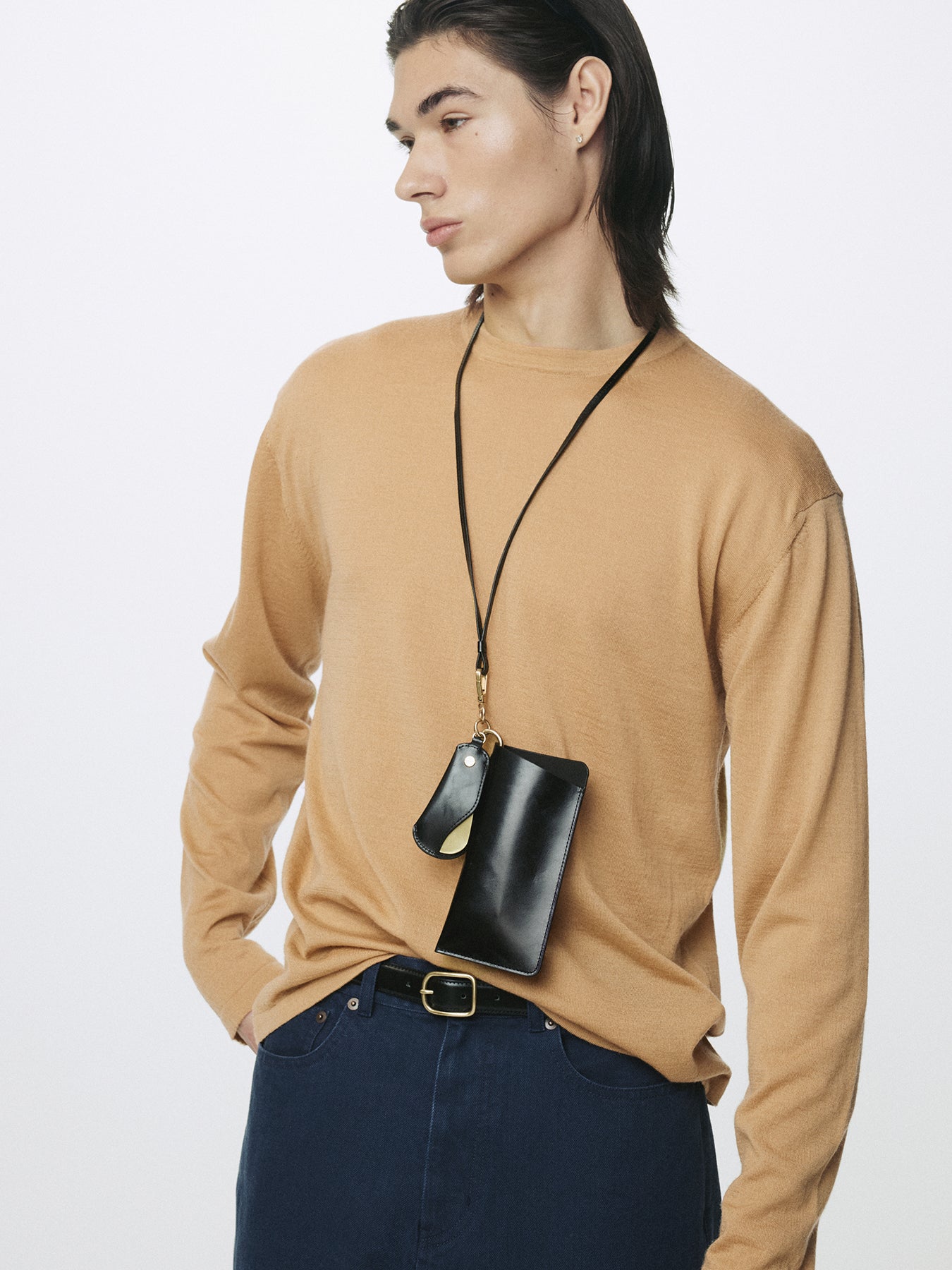 FEATHER-WEIGHT WOOL LONGSLEEVE KNIT_ CUSTARD BEIGE
