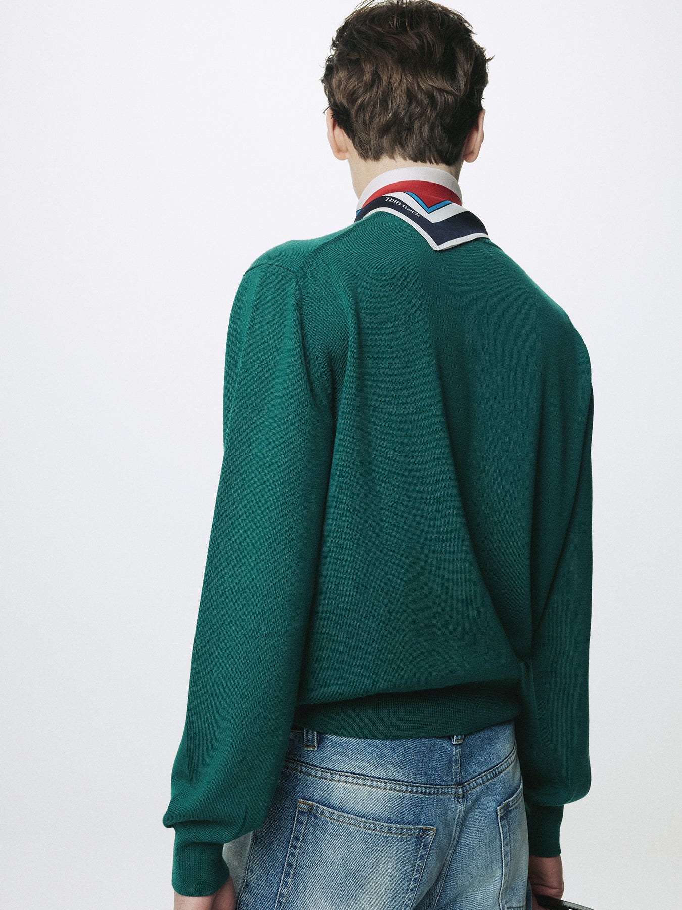 SPRING WOOL CREW NECK KNIT_ SEA GREEN