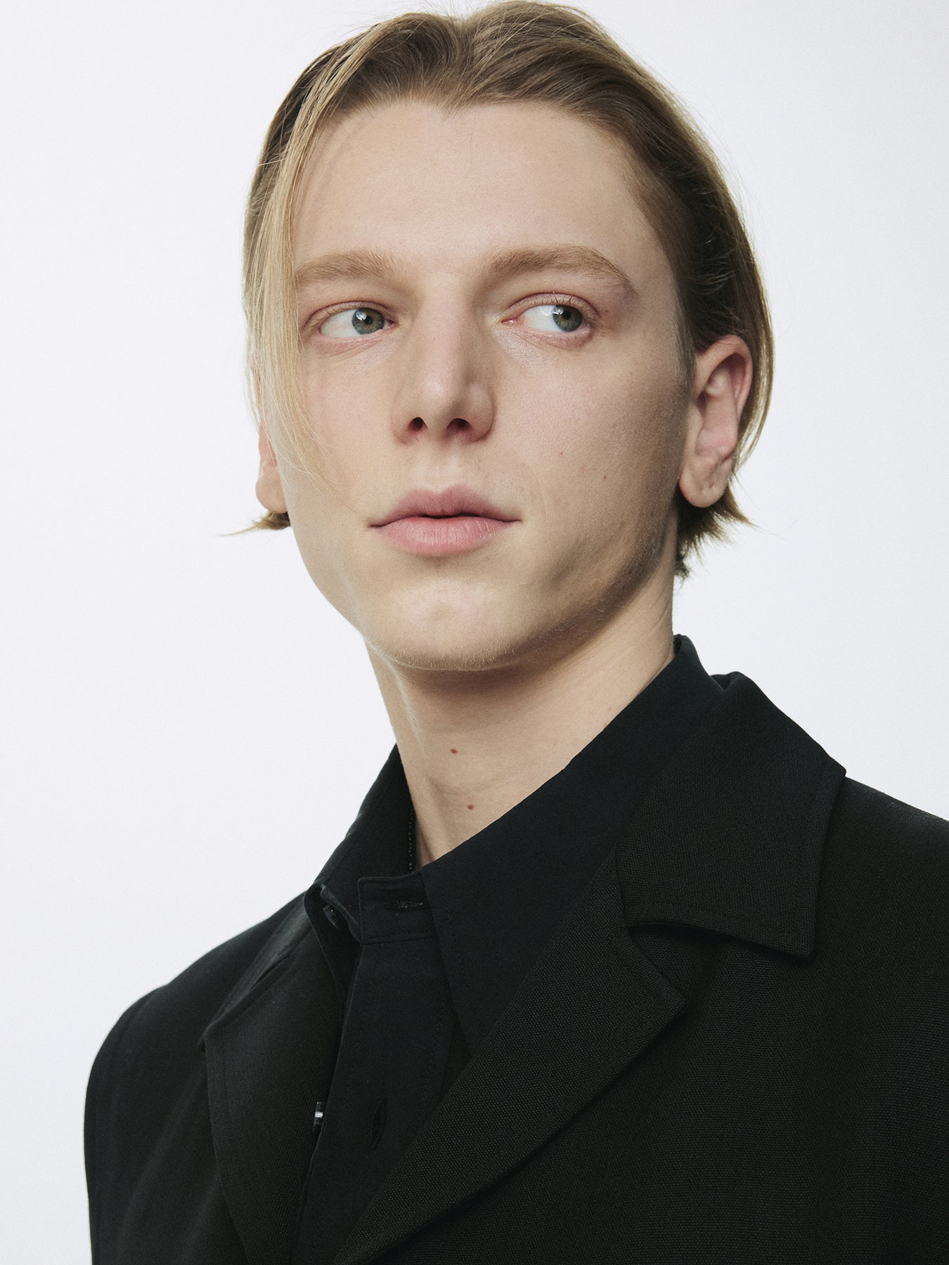 WOOL CROPPED TAILORED BLOUSON_ BLACK