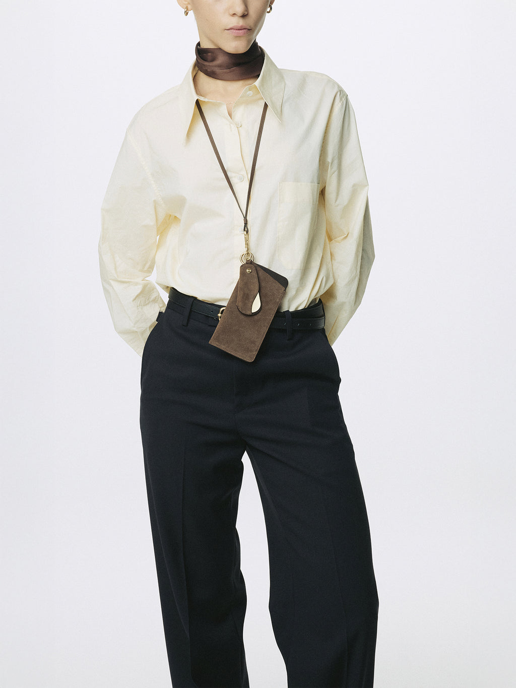 (W) WOOL TAILORED STRAIGHT TROUSERS_ MIDNIGHT