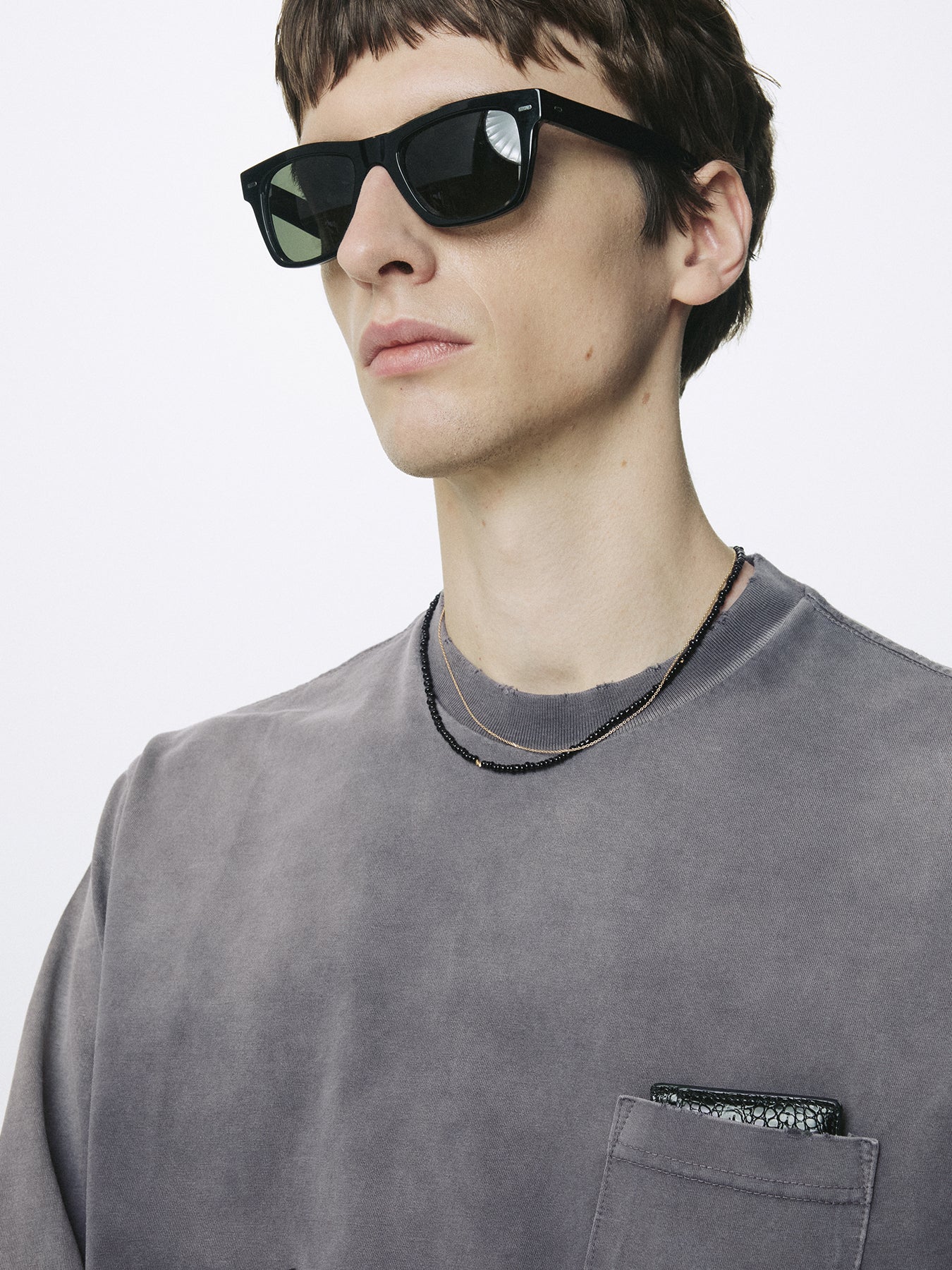 GARMENT DYED LONG SLEEVE CREW_ SMOKE GREY