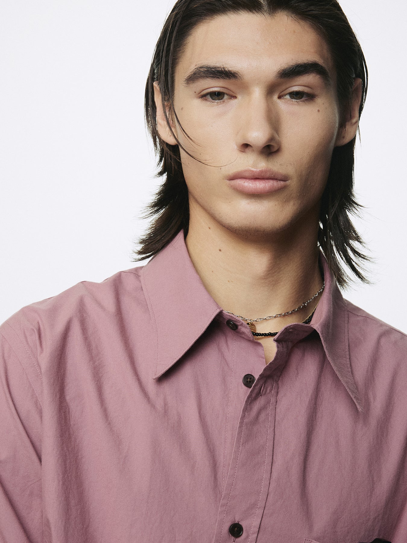 WASHED COTTON SHIRT_ DUSTY PINK