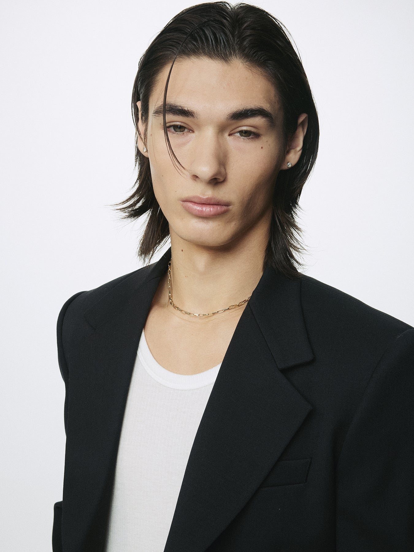 WOOL SINGLE-BREASTED TAILORED JACKET_ MIDNIGHT