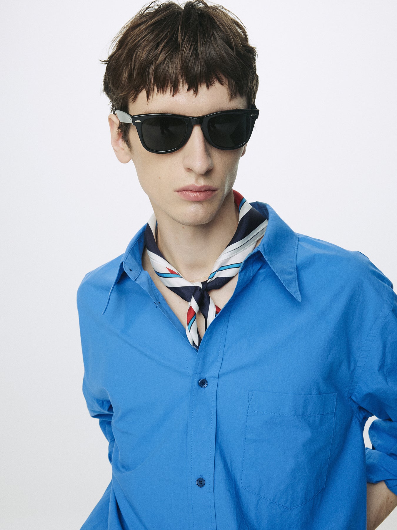 WASHED COTTON SHIRT_ CELTIC BLUE