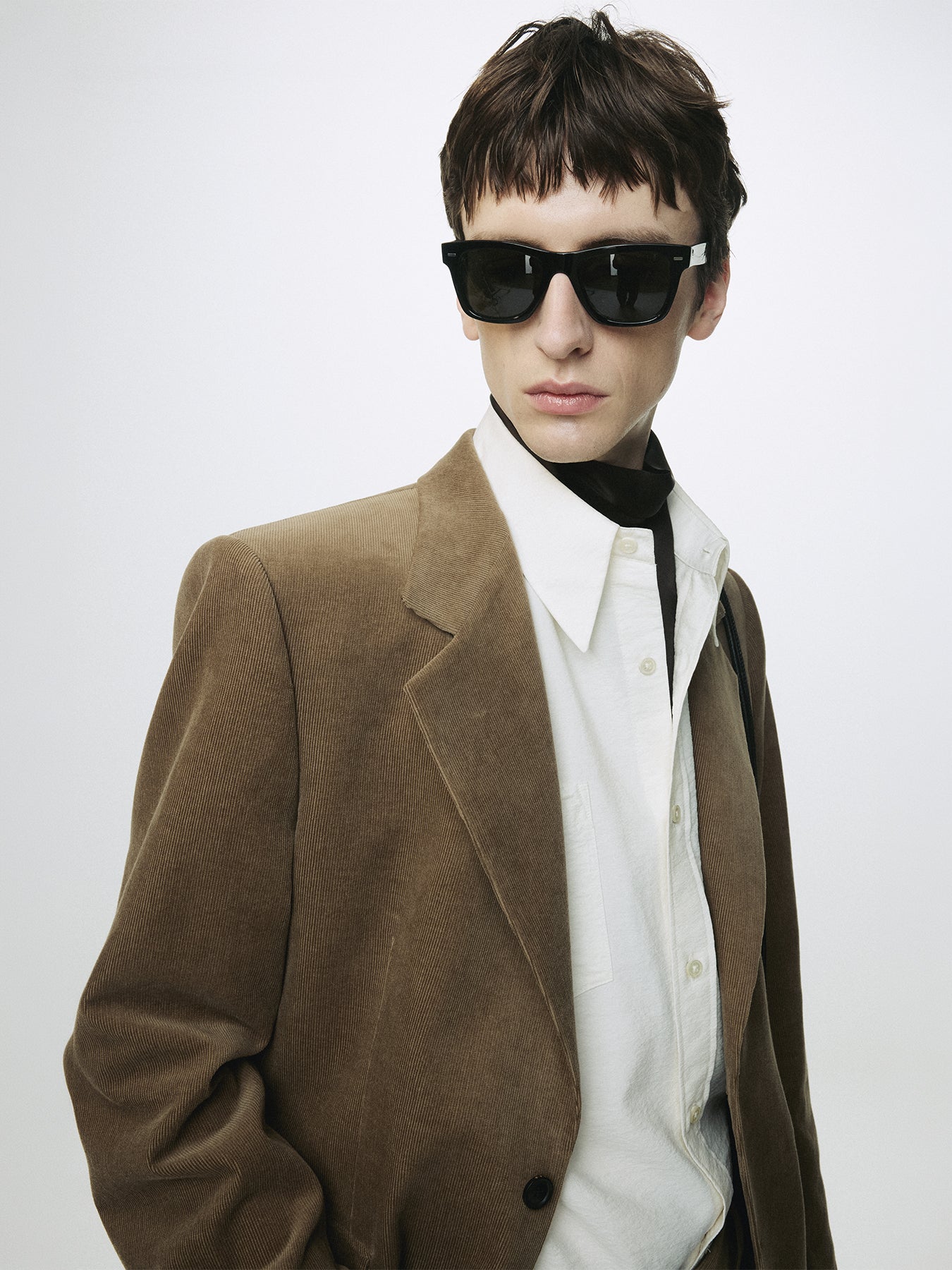 CORDUROY SINGLE-BREASTED JACKET_ BEIGE TAUPE