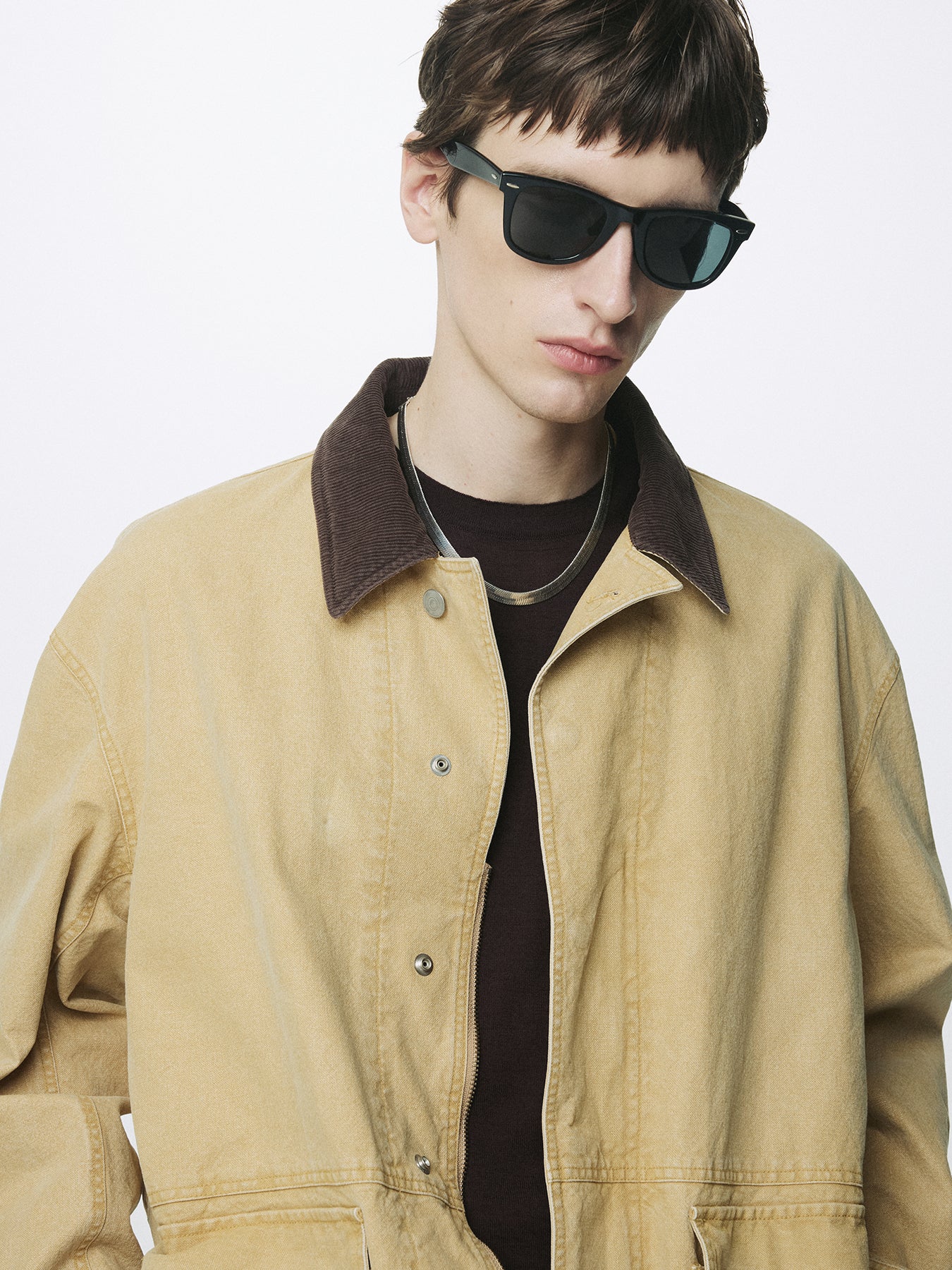 GARMENT WASHED BARN JACKET_ FADED BEIGE