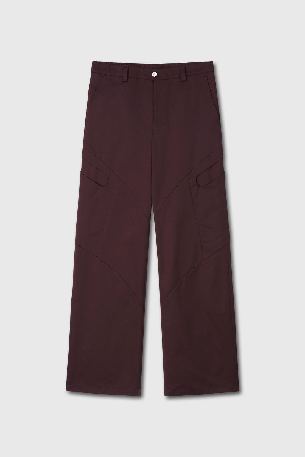 High Density Curved Multi-Pocket Pants_ Dark Burgundy