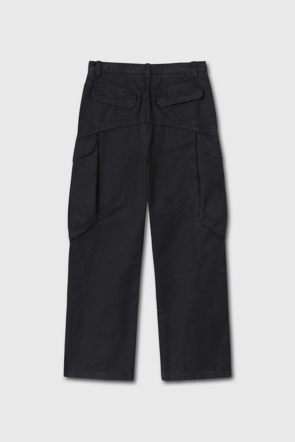 Garment-Dyed Gabardine Wide Cargo Pants_ Carbon Pigment