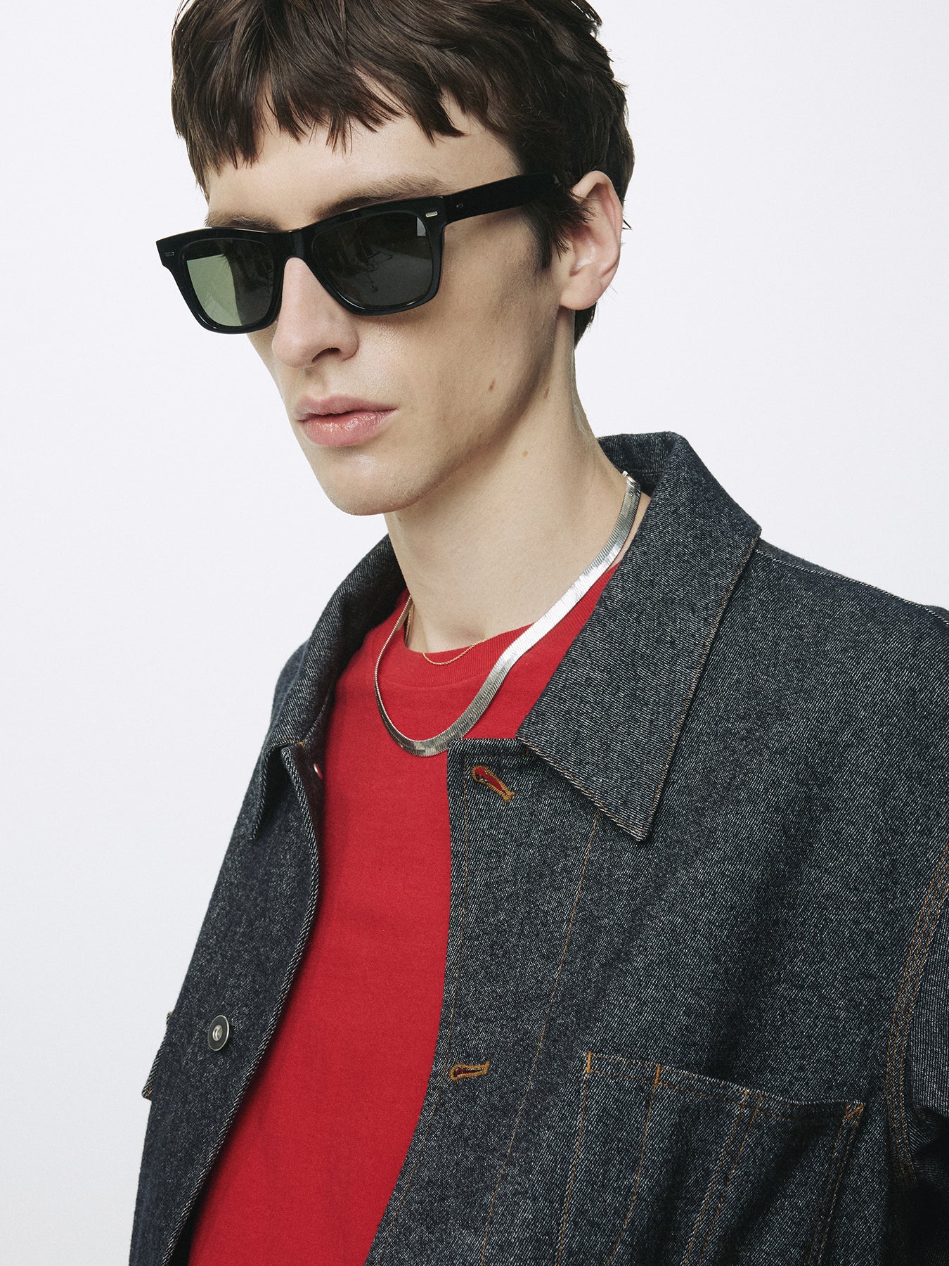 WOOL DENIM CHORE JACKET (ITALIAN FABRIC)_ DARK INDIGO