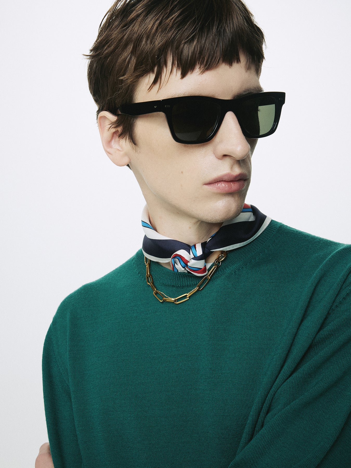 SPRING WOOL CREW NECK KNIT_ SEA GREEN