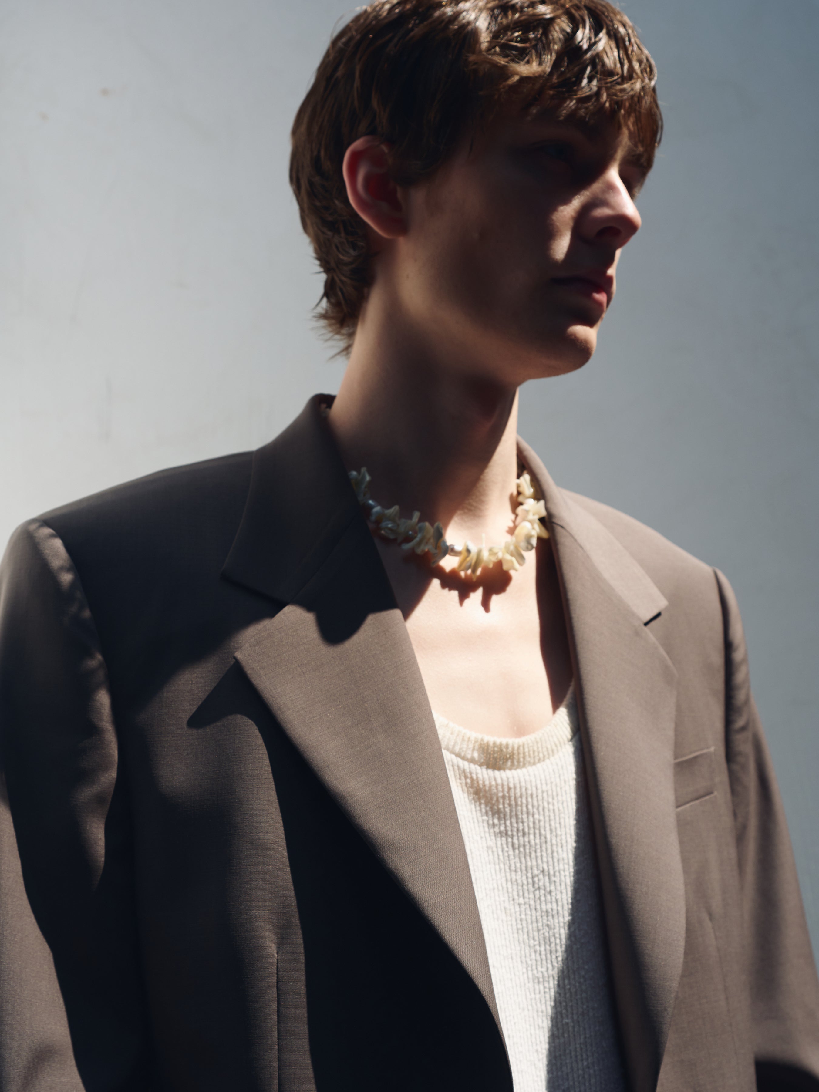 TROPICAL WOOL RELAXED BLAZER_ TAUPE