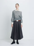 (W) WOOL BALLOON SKIRT_ CHARCOAL