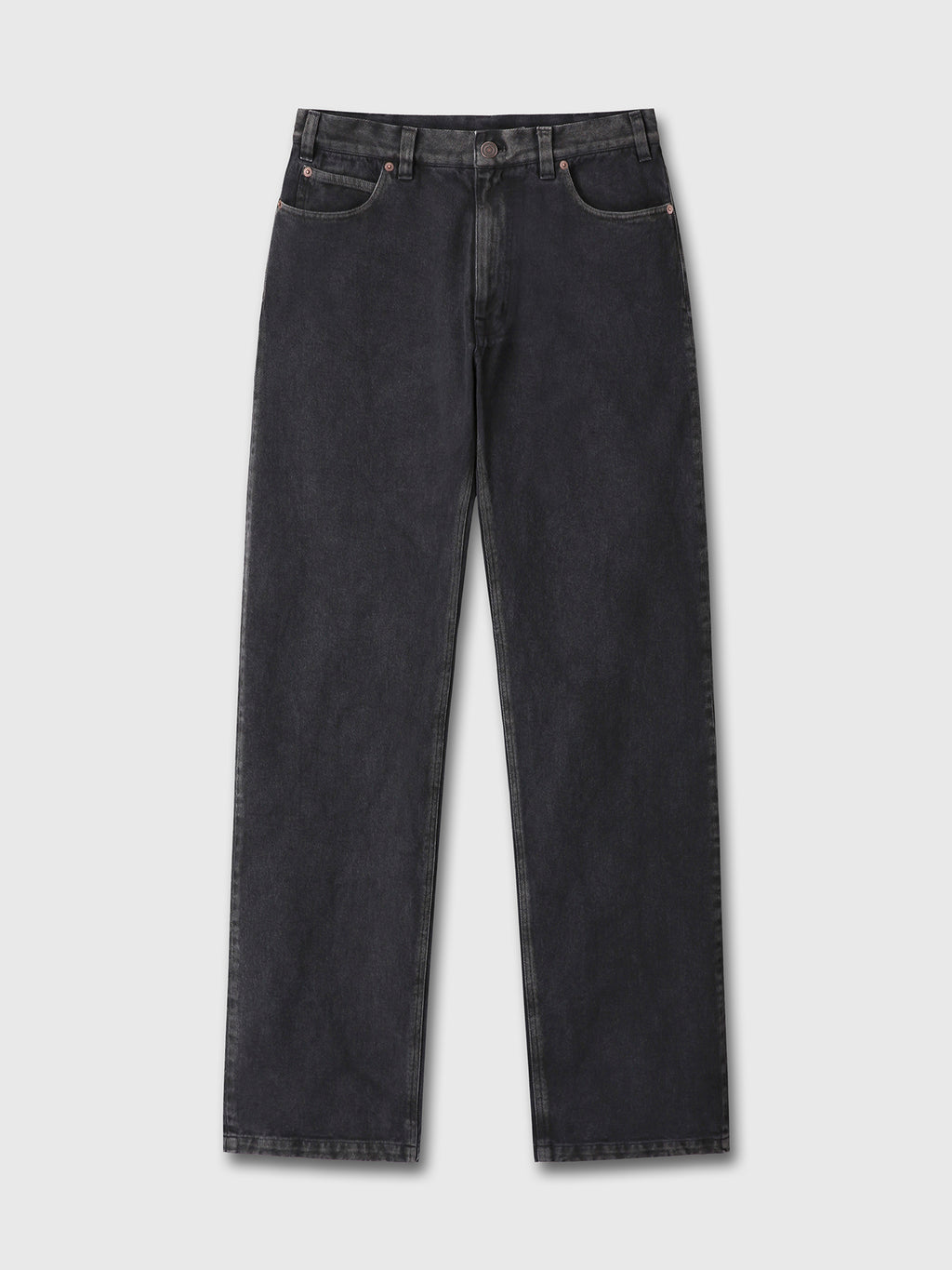 LOOSE STRAIGHT OVERDYE DENIM JEANS_ CARBON PIGMENT