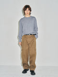 Super Fine Wool Cuffs Button Knit_ Grey
