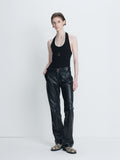 (W) HALTER TOP_ BLACK