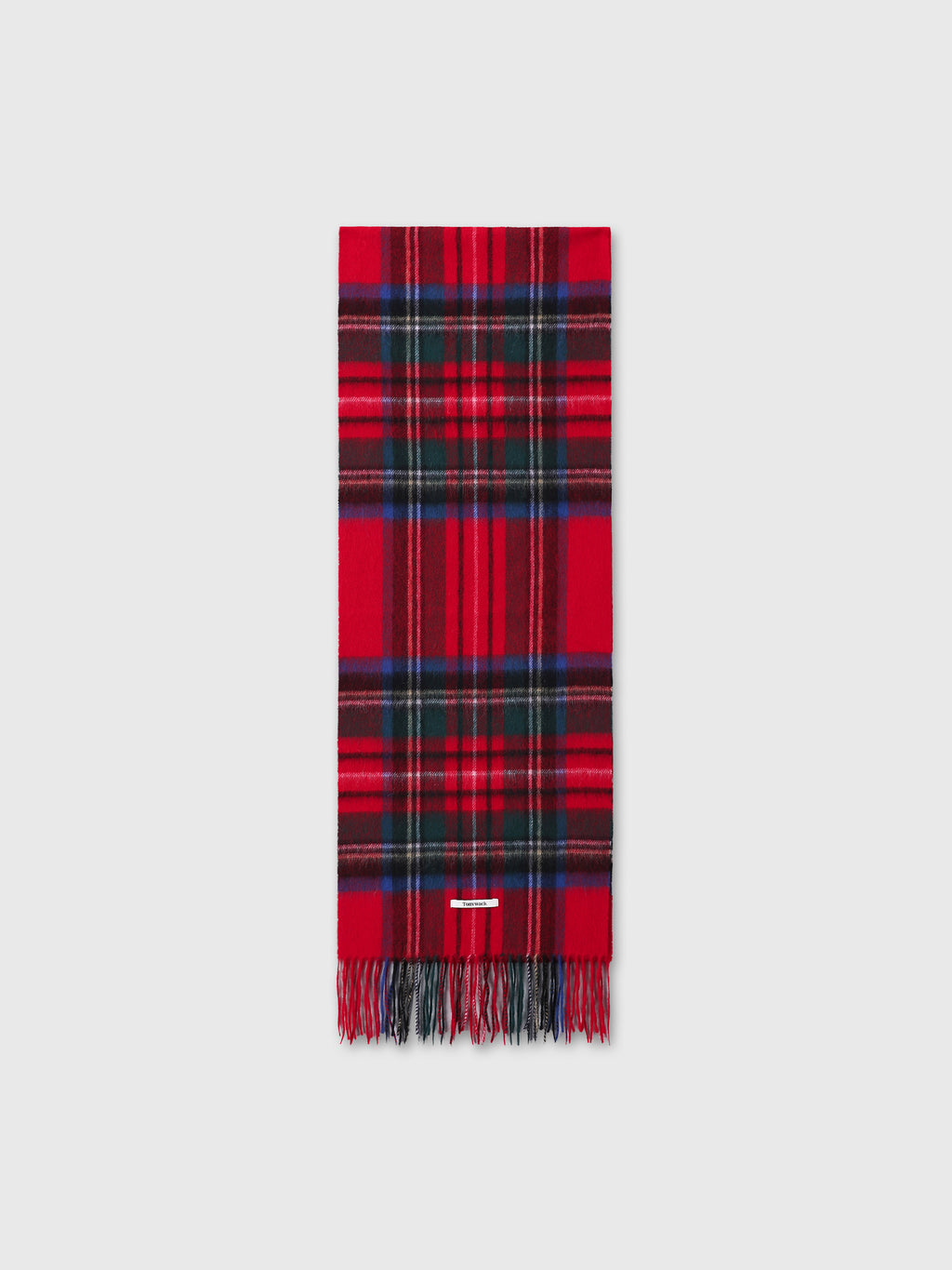 SOFT WOOL ESSENTIAL SCARF_ RED CHECK