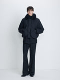 SHEARLING COLLAR PUFFER BLOUSON_ BLACK