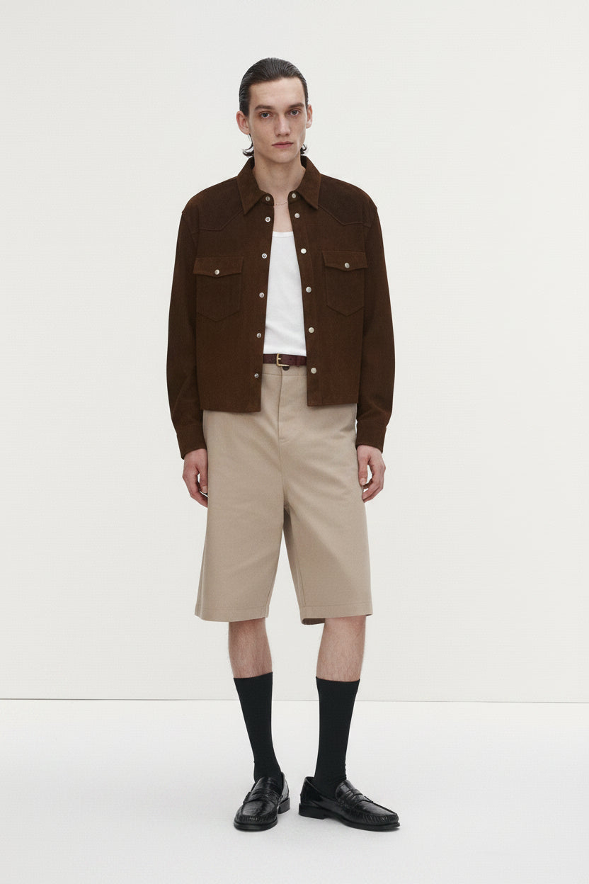 C/P BAGGY CHINO BERMUDA_ BEIGE