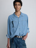 (2026/05/22 Open) TWO POCKET SOFT DENIM SHIRT_ LIGHT INDIGO