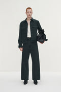 GARMENT-DYED COTTON BELTED PANTS_ ANTHRACITE