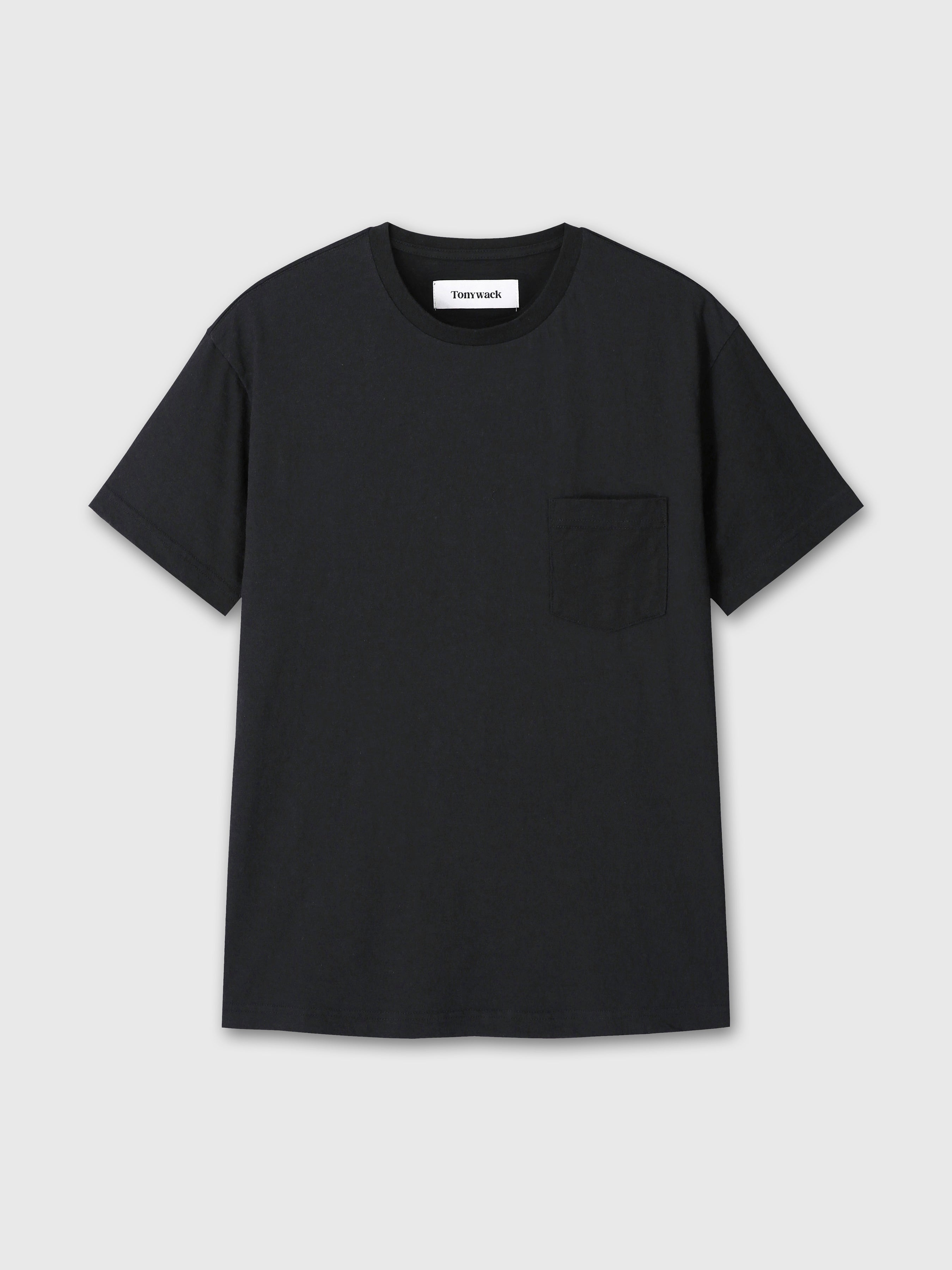 SOFT SLUB JERSEY POCKET T-SHIRT_ BLACK