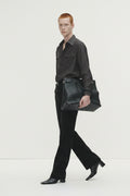 VELVET CORDUROY FLARED PANTS (JAPANESE FABRIC)_ BLACK