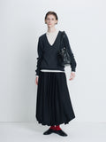 (W) WOOL BALLOON SKIRT_ BLACK
