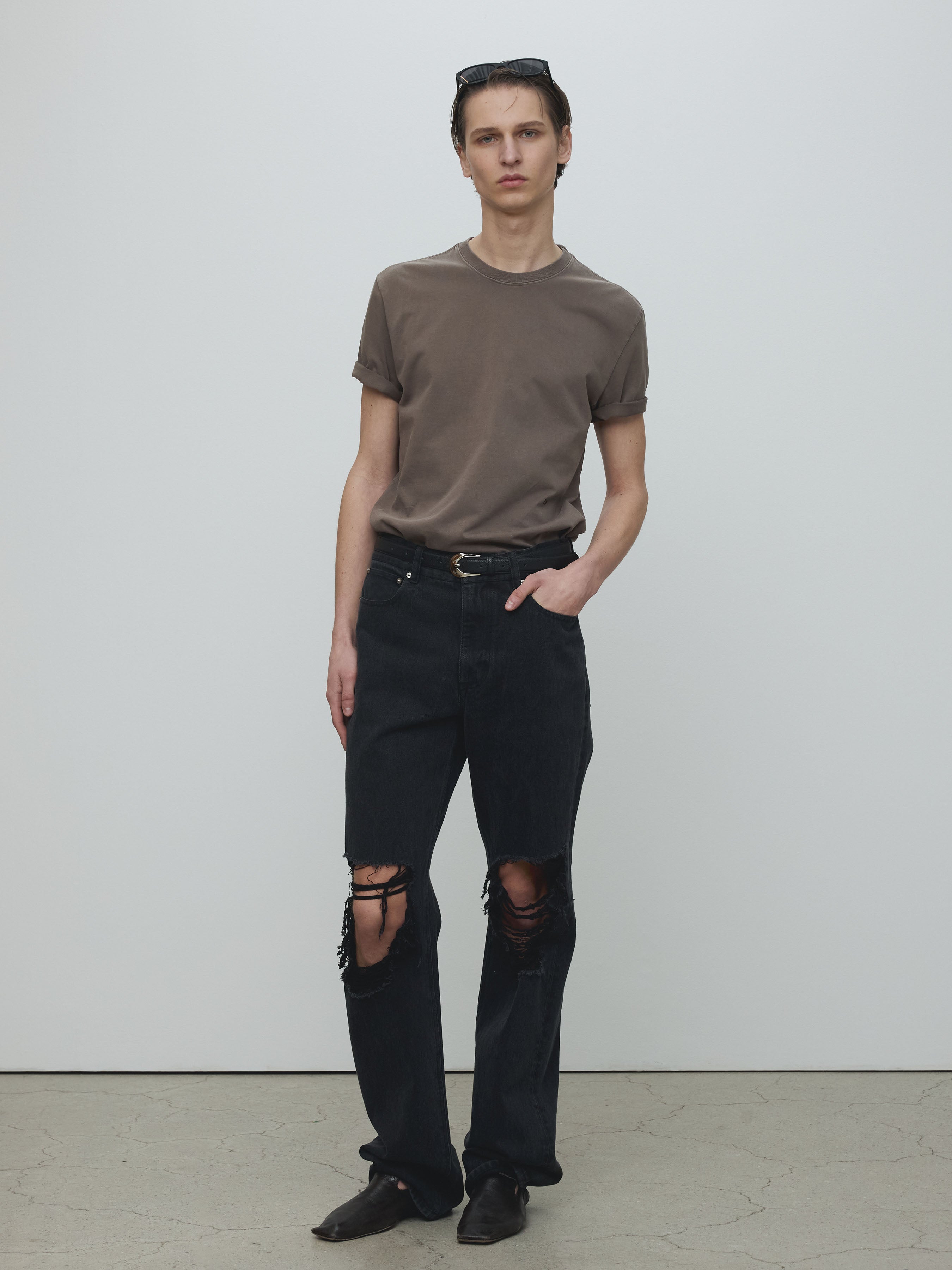 SIGNATURE GARMENT DYED T-SHIRT_ CEDAR BROWN