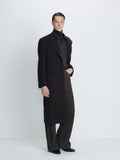 WOOL AND CASHMERE TAILORED COAT_ DEEP BROWN
