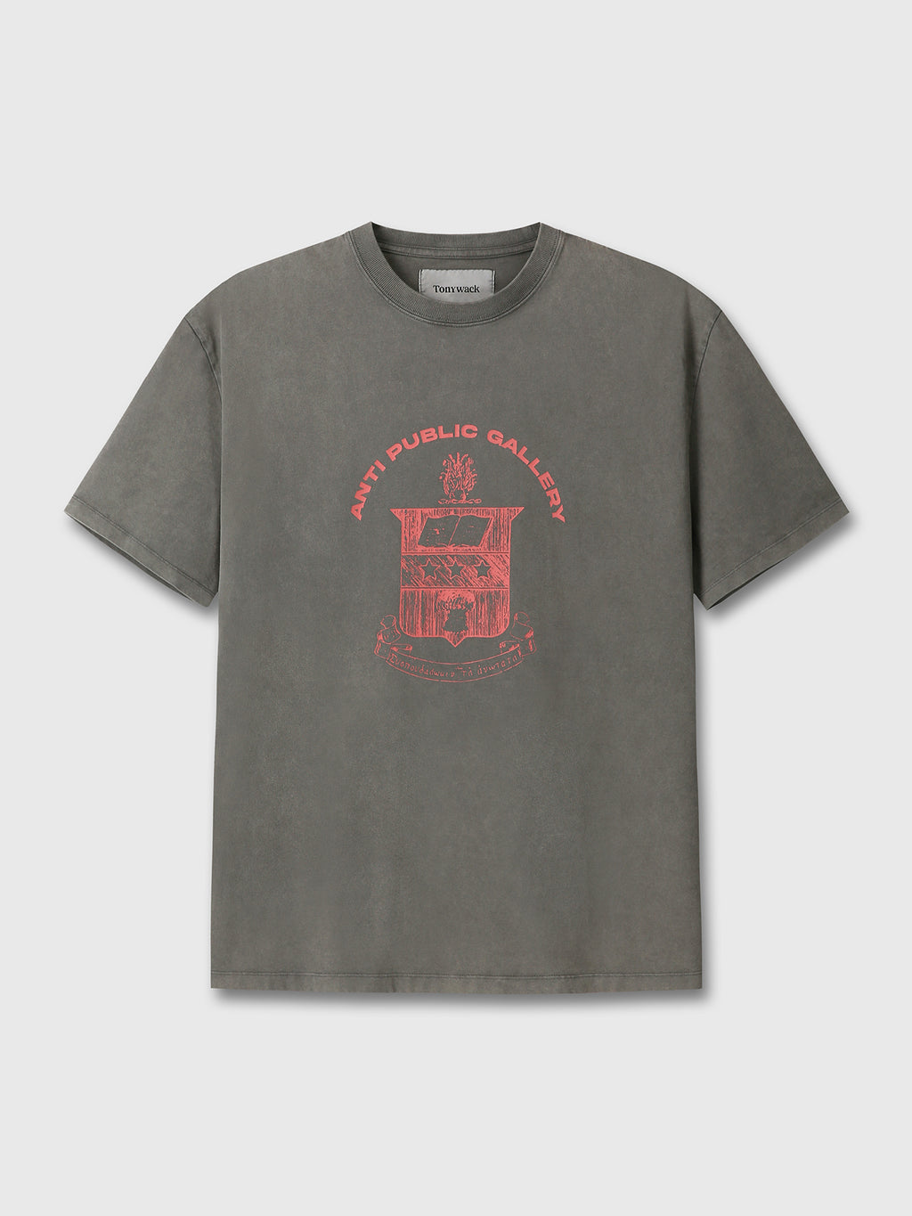 ANTI GALLERY GARMENT DYED T-SHIRT_ FADED CHARCOAL
