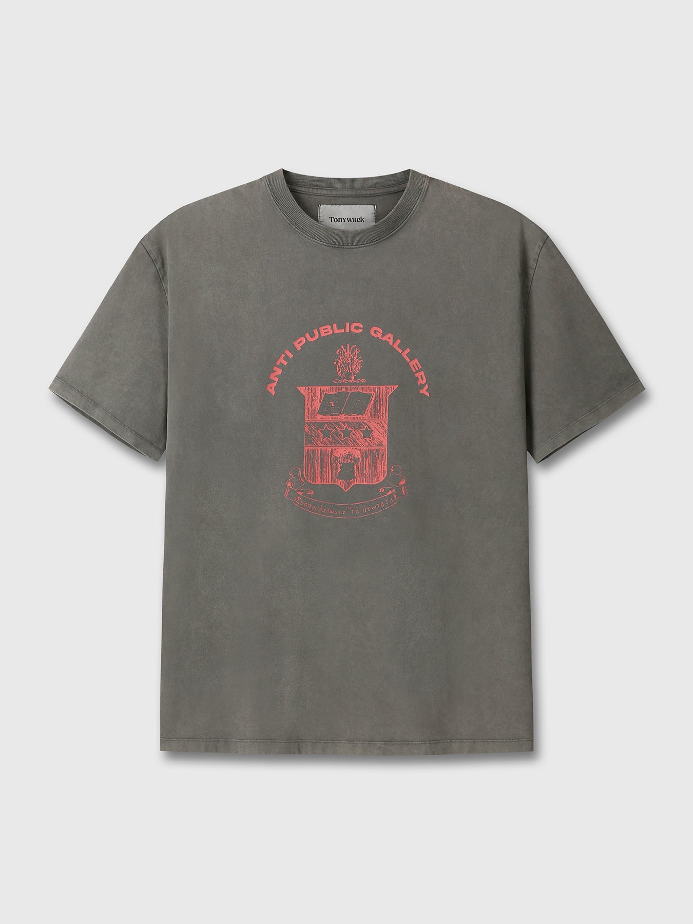ANTI GALLERY GARMENT DYED T-SHIRT_ FADED CHARCOAL