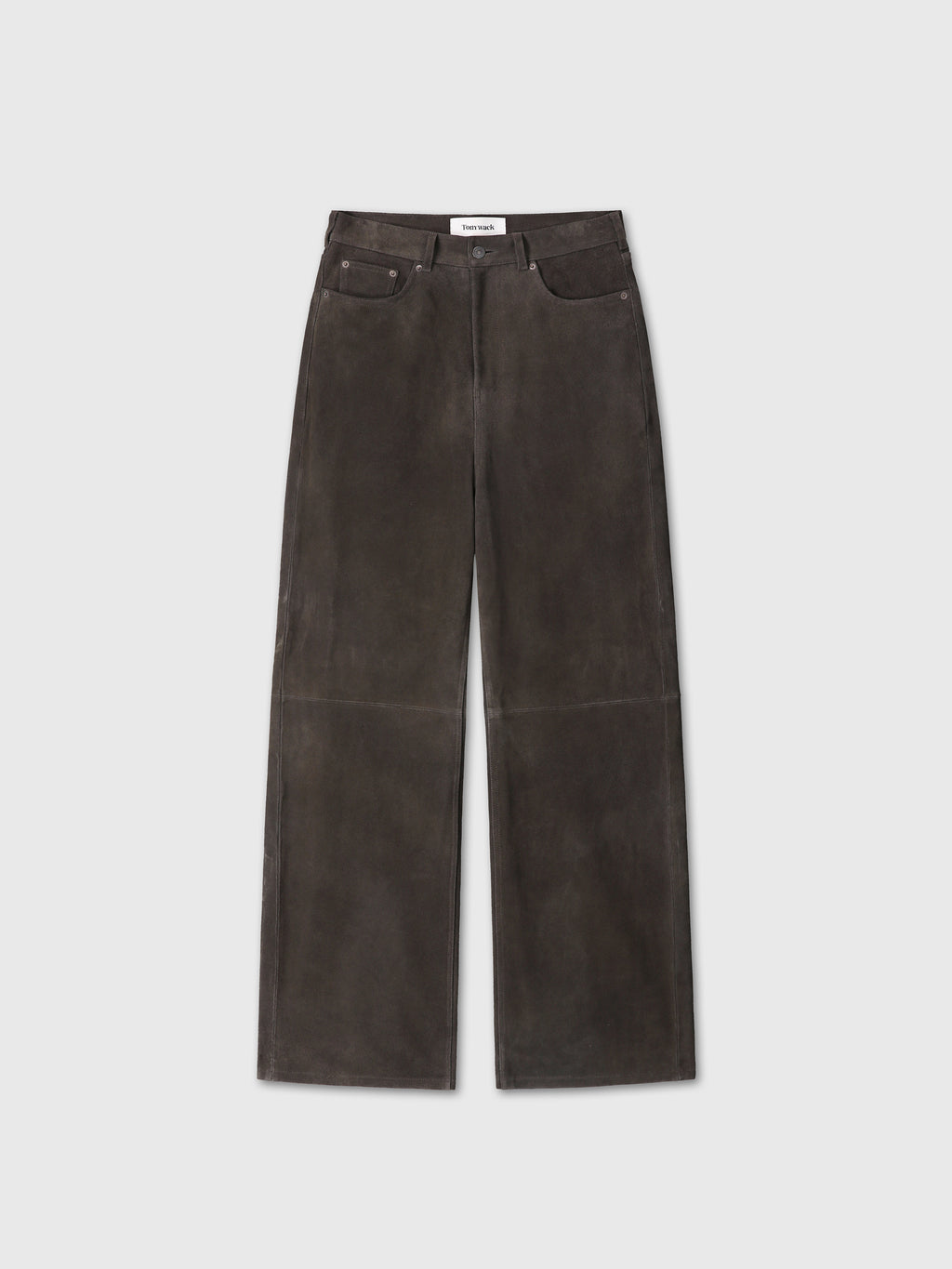 WIDE-LEG SPLIT SUEDE PANTS_ MOCHA BROWN